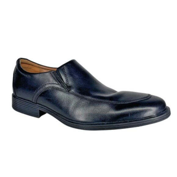 Clarks Men's Whiddon Step Black Leather Slip On Shoes Career Work 9M - Picture 1 of 9